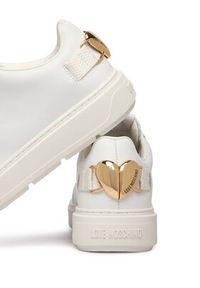 Love Moschino - LOVE MOSCHINO Sneakersy JA15224G1OIA0100 Biały. Kolor: biały. Materiał: skóra #2