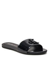 Calvin Klein Jeans Klapki Flat Sandal Slide Mg Met YW0YW01348 Czarny. Kolor: czarny #6