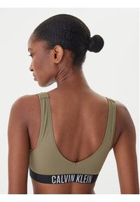 Calvin Klein Swimwear Góra od bikini KW0KW02745 Zielony. Kolor: zielony. Materiał: syntetyk