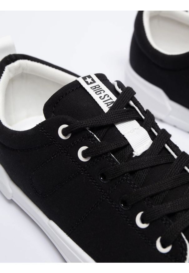 Big-Star - Trampki męskie czarne NN174156 906. Okazja: na co dzień. Kolor: czarny. Styl: sportowy, casual, elegancki