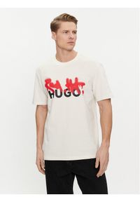 Hugo T-Shirt Dinricko 50508513 Biały Relaxed Fit. Kolor: biały. Materiał: bawełna #1