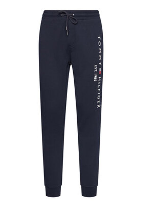 TOMMY HILFIGER - Tommy Hilfiger Spodnie dresowe Basic Branded MW0MW08388 Granatowy Regular Fit. Kolor: niebieski. Materiał: bawełna