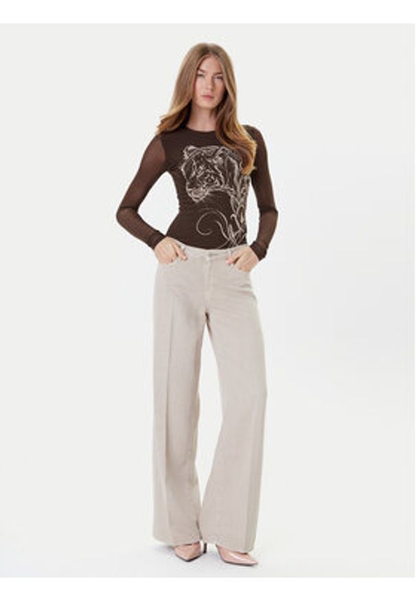 Guess Body W5YP06 KCZC2 Brązowy Regular Fit. Kolor: brązowy. Materiał: syntetyk