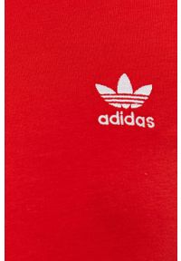 adidas Originals - Longsleeve. Kolor: czerwony. Materiał: bawełna, dzianina. Długość rękawa: długi rękaw. Wzór: aplikacja #3