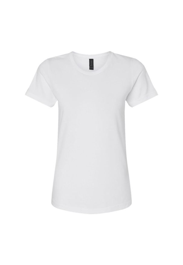 GILDAN - Damska Koszulka Softstyle O Średniej Grubości. Kolor: biały. Sport: turystyka piesza