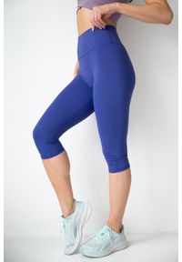 2SkIN - Legginsy 3/4 do biegania damskie 2skin Capris. Kolor: niebieski. Materiał: nylon