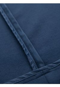 Ombre Clothing - Marynarka męska SLIM z dzianiny o subtelnej strukturze – ciemnoniebieska V6 - Rozmiar: M. Okazja: do pracy. Kolor: niebieski. Materiał: dzianina. Wzór: kolorowy. Styl: klasyczny #11
