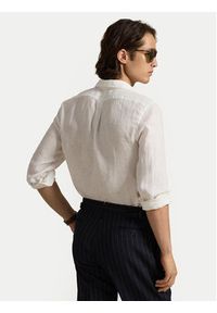 Polo Ralph Lauren Koszula 710968915014 Biały Slim Fit. Typ kołnierza: polo. Kolor: biały. Materiał: len #5