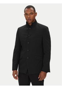 Karl Lagerfeld - KARL LAGERFELD Kurtka przejściowa 155220 553037 Czarny Regular Fit. Typ kołnierza: dekolt w karo. Kolor: czarny. Materiał: syntetyk
