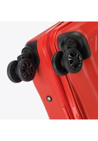 Wittchen - Komplet walizek z ABS-u w ukośne paski czerwony. Kolor: czerwony. Materiał: poliester. Wzór: paski. Styl: elegancki