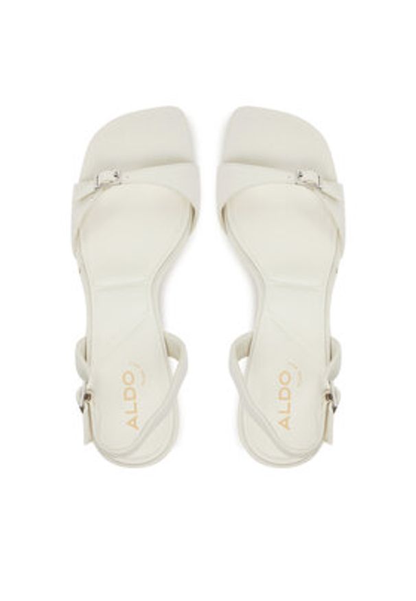 Aldo Sandały Farlie 13966796 Biały. Kolor: biały. Materiał: skóra