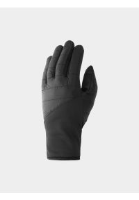 4f - Rękawiczki dzianinowe Touch Screen uniseks. Kolor: czarny. Materiał: dzianina #1