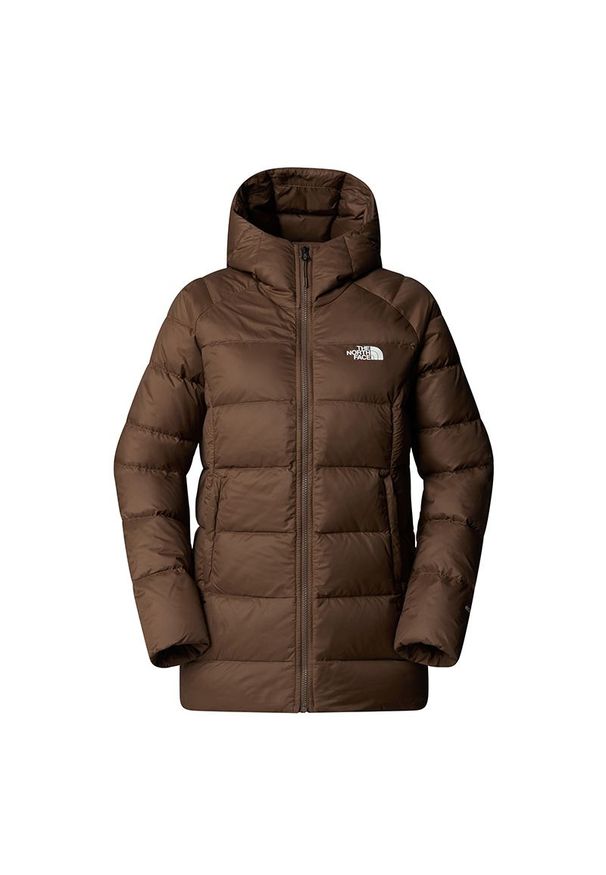 Kurtka damska The North Face Hyalite 0A8E741OI1 - brązowa. Okazja: na spacer. Kolor: brązowy. Materiał: nylon, materiał, puch. Sezon: zima. Sport: turystyka piesza
