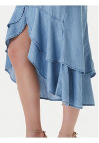 Guess Sukienka jeansowa W6GK89 D0908 Niebieski Slim Fit. Kolor: niebieski. Materiał: lyocell #2