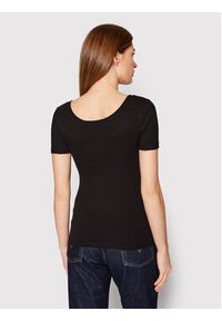 Pieces Bluzka Kitte 17101439 Czarny Slim Fit. Kolor: czarny. Materiał: bawełna