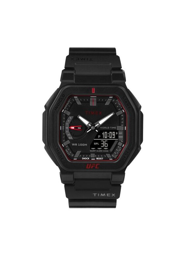 Timex Zegarek UFC Colossus TW2V55200 Czarny. Kolor: czarny. Materiał: syntetyk