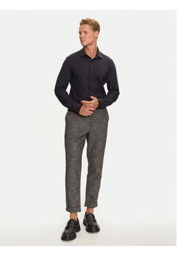 Calvin Klein Koszula K10K113532 Granatowy Regular Fit. Kolor: niebieski. Materiał: bawełna