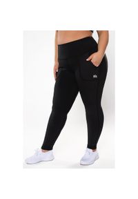 ROUGH RADICAL - Legginsy fitness damskie Rough Radical Cosy Plus size. Kolekcja: plus size. Kolor: czarny. Sport: fitness