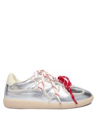 Nokwol Sneakersy August Srebrny. Kolor: srebrny. Materiał: skóra