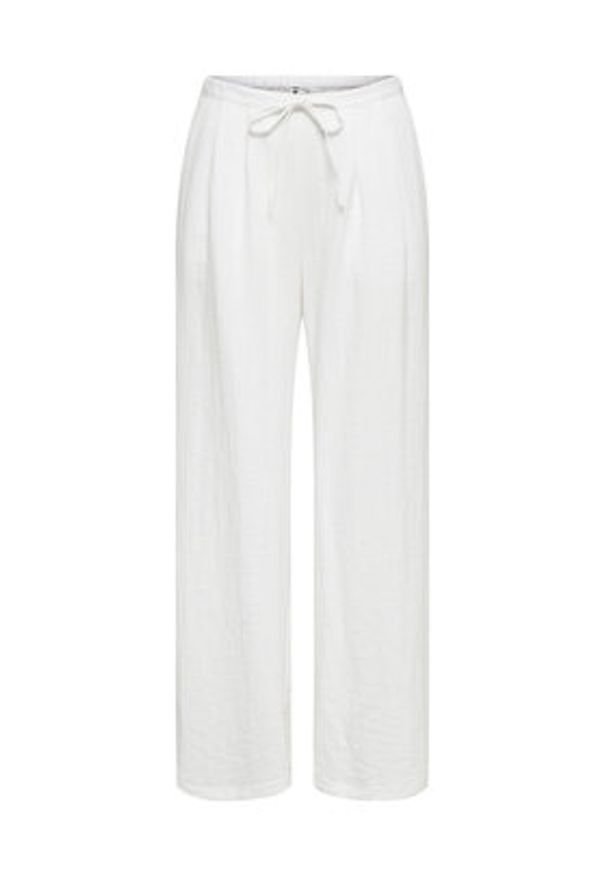 only - ONLY Spodnie materiałowe Lita 15370273 Biały Relaxed Fit. Kolor: biały. Materiał: wiskoza