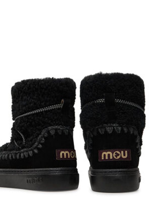 Mou Śniegowce Eskimo Sneaker Bold Scoub Lace FW411012A Czarny. Kolor: czarny. Materiał: skóra