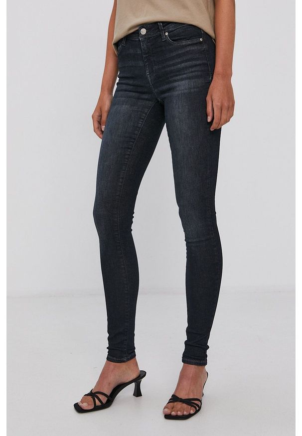 only - Only Jeansy damskie medium waist. Kolor: szary