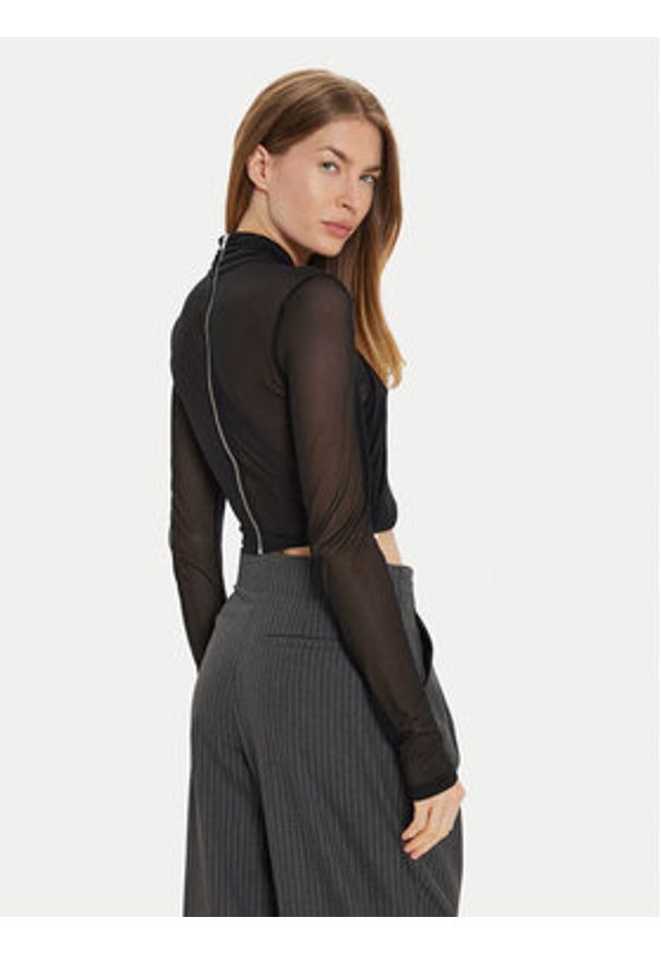 BARDOT - Bardot Bluzka Aliyah 55001TB2 Czarny Slim Fit. Kolor: czarny. Materiał: syntetyk