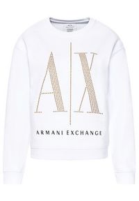 Armani Exchange Bluza 8NYM01 YJ68Z 1000 Biały Regular Fit. Kolor: biały. Materiał: bawełna