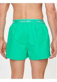 Calvin Klein Swimwear Szorty kąpielowe KM0KM01007 Zielony Regular Fit. Kolor: zielony. Materiał: syntetyk