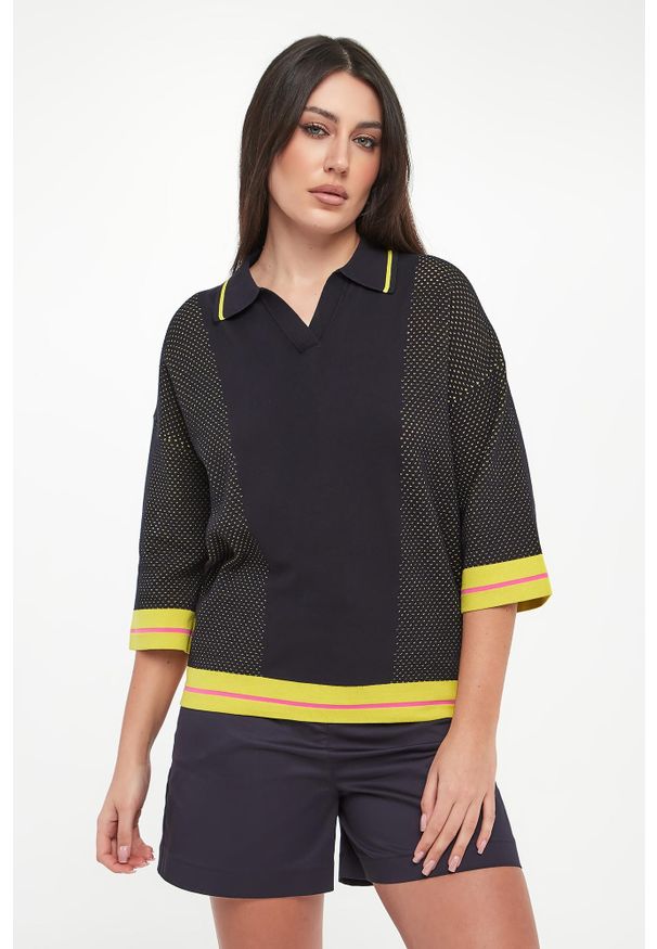 Sportalm - Polo damskie z krótki rękawem SPORTALM. Typ kołnierza: polo. Długość rękawa: krótki rękaw. Długość: krótkie