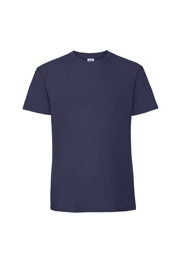 FRUIT OF THE LOOM - Męska Koszulka Iconic Premium Ringspun Cotton T-shirt. Kolor: niebieski
