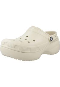 Tenisówki Crocs Model Lined Clog Kolor Beżowy. Kolor: biały. Styl: sportowy