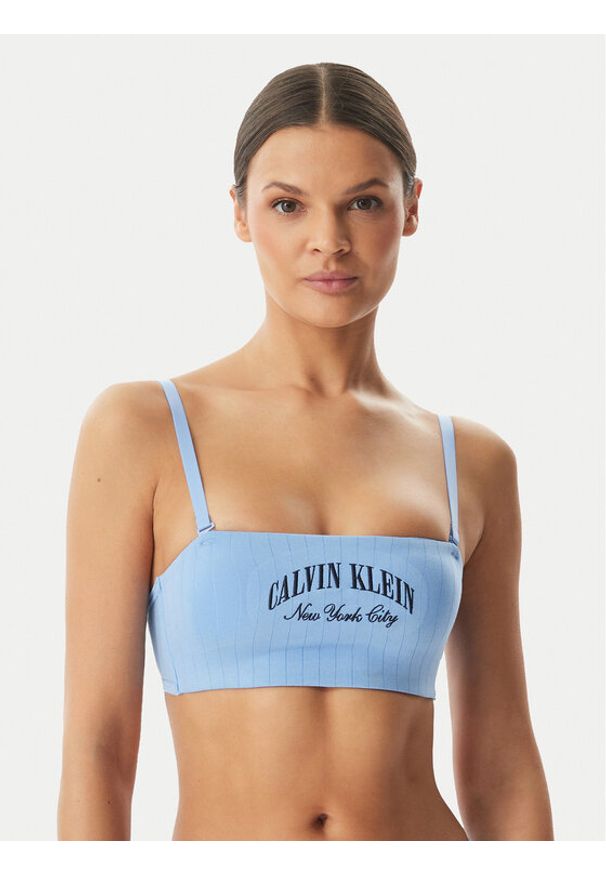 Calvin Klein Underwear Biustonosz top LV00QF8710 Niebieski. Kolor: niebieski. Materiał: bawełna