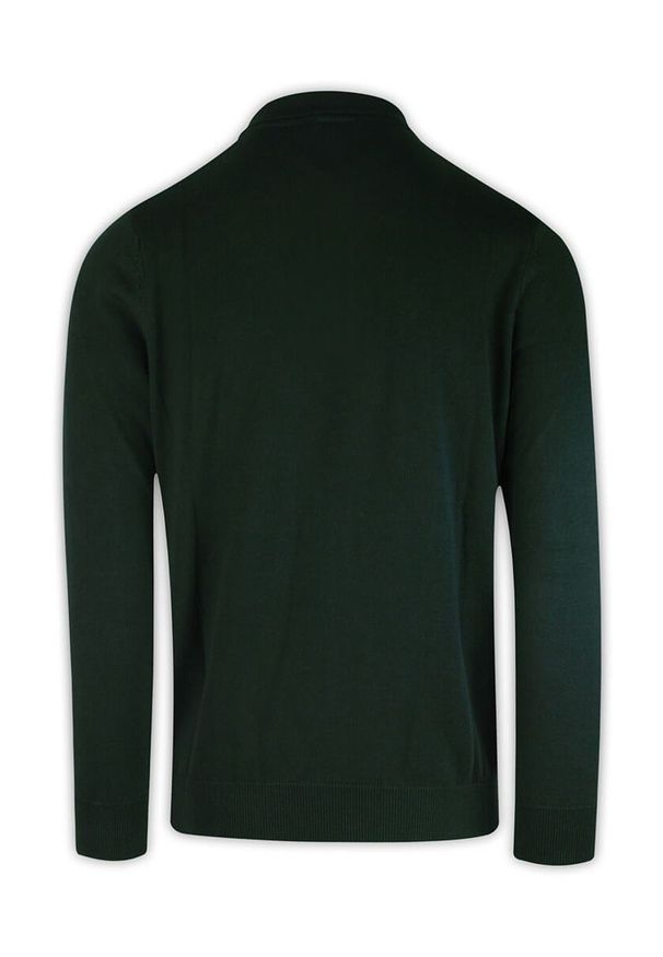 Sweter, Zielony z Kołnierzykiem, Góra Rozpinana na Guziki, Jednokolorowy -EM Men's Accessories. Kolor: zielony. Materiał: bawełna, akryl. Sezon: zima, jesień. Styl: klasyczny