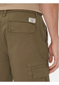 Guess Jeans Szorty materiałowe M5GD45 WGCV1 Khaki Regular Fit. Kolor: brązowy. Materiał: bawełna