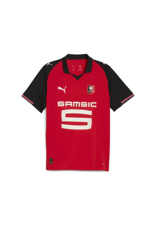 Puma - Męska domowa koszulka Stade Rennais F.C. 25/26 PUMA Red Black. Kolor: czerwony, wielokolorowy, czarny. Sport: piłka nożna