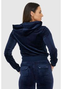 Juicy Couture - JUICY COUTURE Granatowa damska bluza Robertson Hodie, Rozmiar L. Kolor: niebieski #4