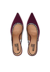 Love Moschino - LOVE MOSCHINO Szpilki JA10429G1PIM0552 Bordowy. Kolor: czerwony. Materiał: skóra. Obcas: na szpilce #2