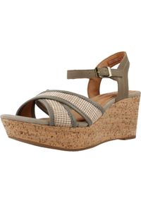 Clarks - Sandały CLARKS 26171441C Zielony. Kolor: zielony. Materiał: tkanina, skóra. Sezon: lato