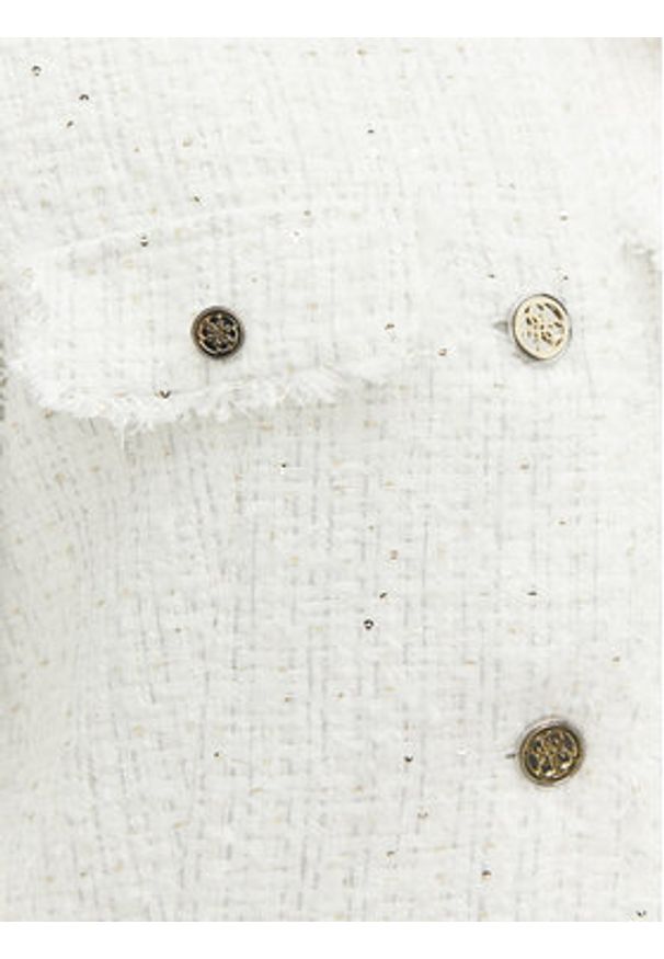 Guess Płaszcz przejściowy W5RL20 WGVS2 Biały Regular Fit. Kolor: biały. Materiał: syntetyk