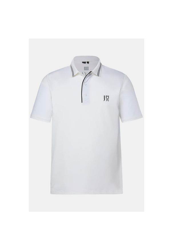 JAY-PI - Męska Funkcyjna koszulka polo tenis rękaw 1/2 QuickDry. Typ kołnierza: polo. Kolekcja: plus size. Kolor: biały. Materiał: poliester, materiał, elastan