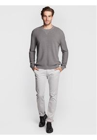 Sisley Sweter 10C1S100L Szary Regular Fit. Kolor: szary. Materiał: bawełna