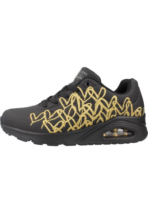 skechers - Buty do chodzenia damskie Skechers 177975BKGD. Kolor: czarny. Materiał: materiał, syntetyk. Sport: turystyka piesza
