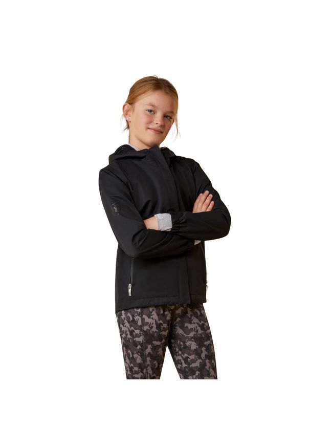 Dziewczęca kurtka wodoodporna Ariat Spectator. Kolor: czarny. Styl: młodzieżowy