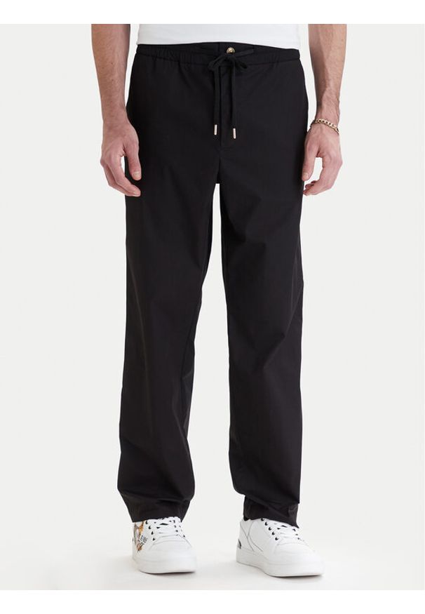 Versace Jeans Couture Spodnie materiałowe 80GAA100 N0132 Czarny Regular Fit. Kolor: czarny. Materiał: bawełna