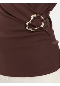 Rinascimento Bluzka CFC0123483003 B401 Brązowy Regular Fit. Kolor: brązowy. Materiał: syntetyk
