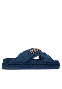 Mou Klapki Criss-cross MU.SW451004K Niebieski. Kolor: niebieski. Materiał: materiał