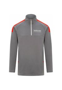 RED BULL - Koszulka Red Bull Racing F1 Zip Tech Mężczyźni Jasnoszary. Kolor: szary. Długość rękawa: długi rękaw. Sport: fitness
