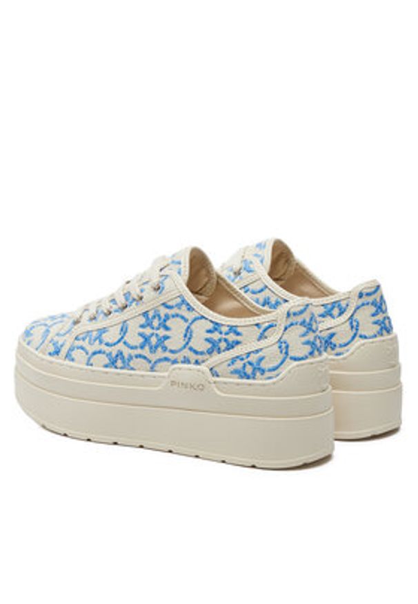 Pinko Sneakersy Greta 04 SS0013 T006 Écru. Materiał: materiał