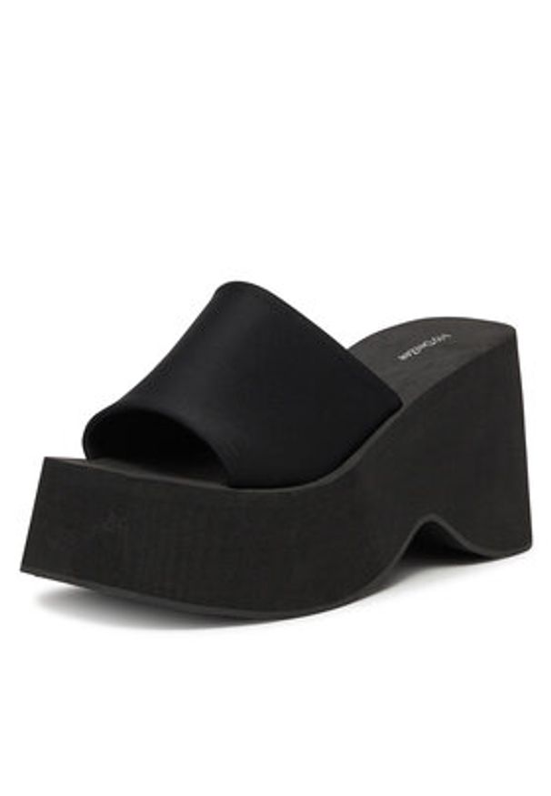 DeeZee Klapki E2485-1 Czarny. Kolor: czarny. Materiał: materiał